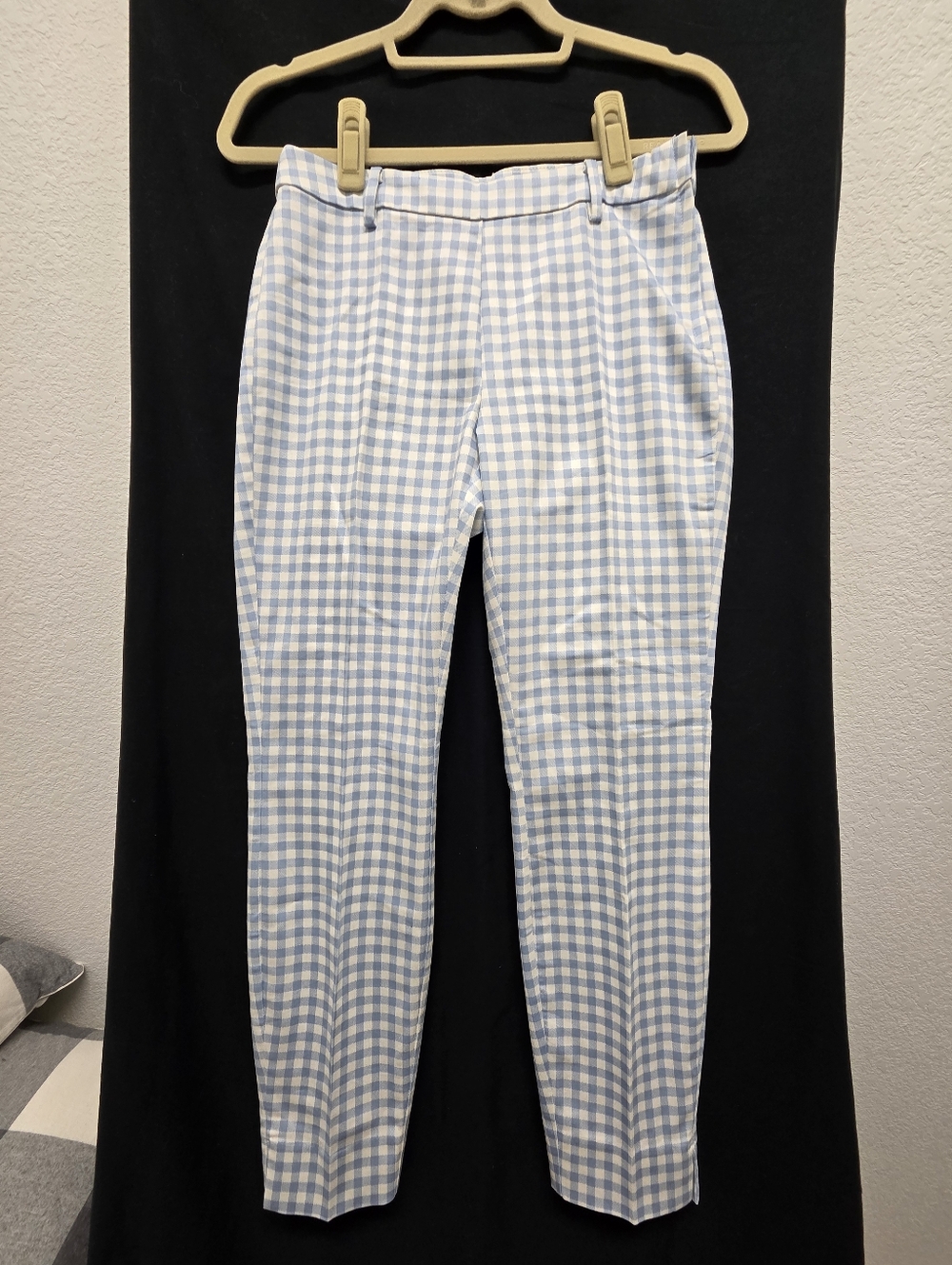 H&M Men's Blue Gingham Dress Pants